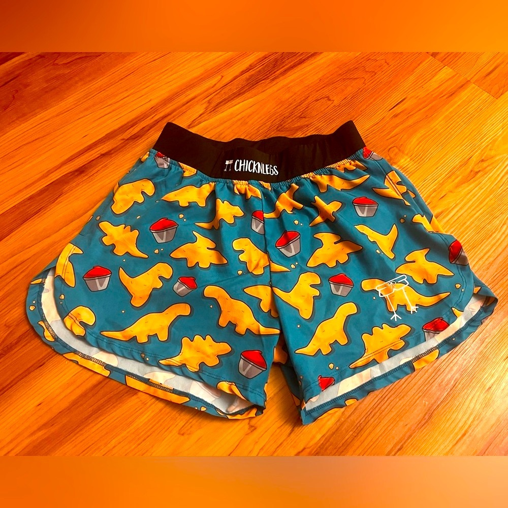 ChicknLegs Dinosaur Nuggets Print Shorts